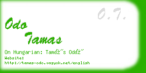odo tamas business card